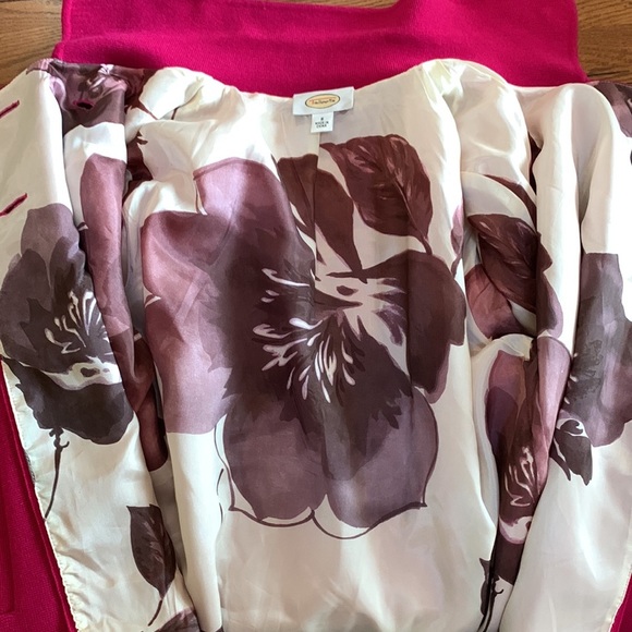 Talbots Double Breasted Merino Wool Sweater Blazer Women’s Fuchsia Pink Size S - Picture 7 of 12
